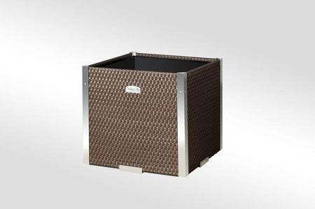 Rattanart Donica Ogrodowa Technorattanowa 46X46X46cm Aluminiowe Elementy Rd01 Brązowy Orzech - zdjęcie 5