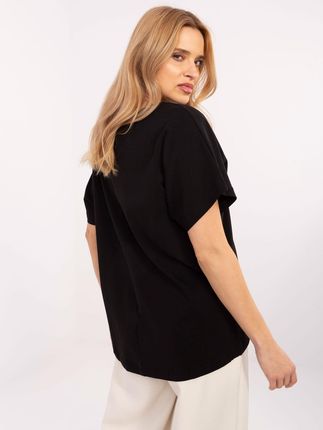 Calimera Czarny T-Shirt Oversize Z Nadrukiem W Kwiaty - zdjęcie 2