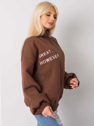 Ex Moda Brązowa Ocieplana Bluza Oversize Kelly - zdjęcie 2