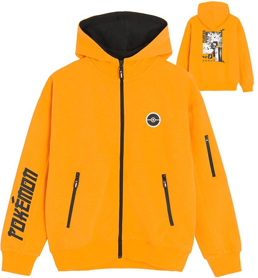 Zdjęcie Cool Club, Bluza chłopięca z kapturem, rozpinana, pomarańczowa, Pokemon - Skarszewy
