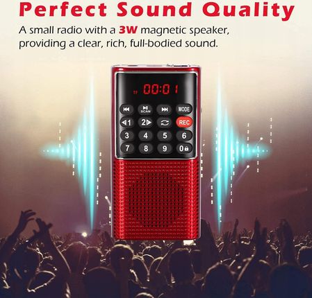 Radio Prunus J-328 Czerwony - zdjęcie 4