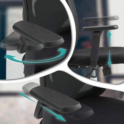 Cp Krzesło Biurowe Design-Shop Bryden - Czarne - zdjęcie 2