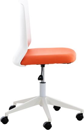 Clp Krzesło Biurowe Apolda Ergonomiczne, Pomarańczowa Imitacja Skóry - zdjęcie 2