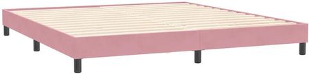 Łóżko typu Box Spring z materacem różowe 180x220 cm aksamitne - zdjęcie 2