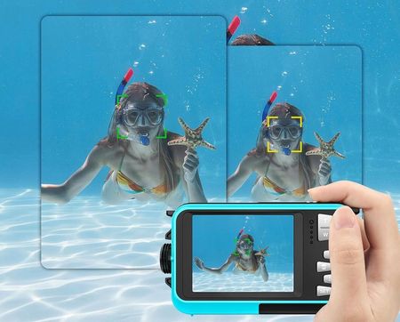 Aparat cyfrowy YISENCE 4K 56 MP wodoodporny do nurkowania karta 32 GB nowy - zdjęcie 2