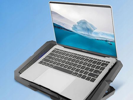 PODKŁADKA PODSTAWKA CHŁODZĄCA POD LAPTOPA LED REGULOWANA Z PORTEM USB - zdjęcie 2
