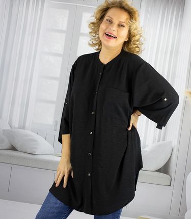 Elegancka koszula bluzka oversize ze stójką ANNA - zdjęcie 2