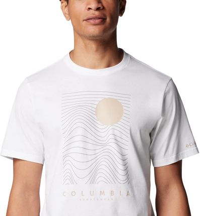 Koszulka męska Columbia CSC SEASONAL LOGO biała 1991036107 - zdjęcie 2