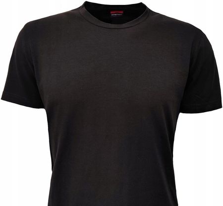 T SHIRT MĘSKI-KOSZULKA Z KRÓTKIM RĘKAWEM BAWEŁNIANA CZARNA XXL - zdjęcie 3