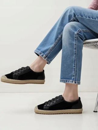 Damskie Espadryle NOIR LACE BLACK 37 - zdjęcie 3