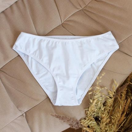 Majtki Damskie r. S bawełniane FIGI białe majtki jednokolorowe Bodykids - zdjęcie 2