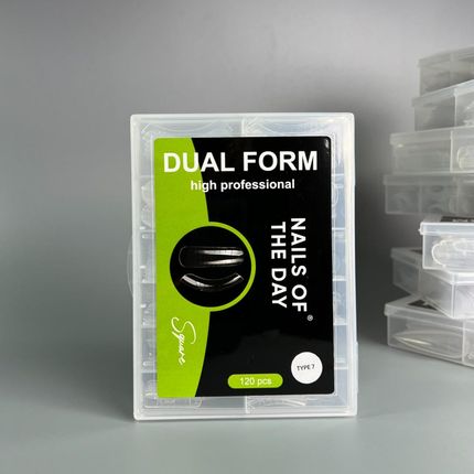 NAILSOFTHEDAY Dual Form Square (Type 7) - kształcie kwadratowym dla średniej długości dla paznokci rosnących w dół, 120 szt - zdjęcie 2