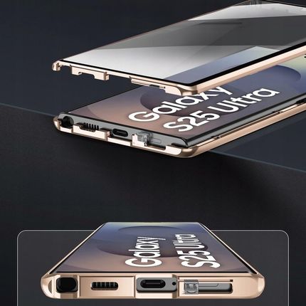 Erbord Magnetyczne Etui Dual Glass Do Galaxy S25 Ultra Ochrona Aparatu Szklane - zdjęcie 3