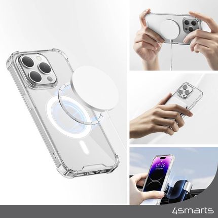4Smarts Hybrid Case Ibiza Futerał Backcase Apple Iphone 15 Pro Przeźroczysty Ładowarka Indukcyjna - zdjęcie 2
