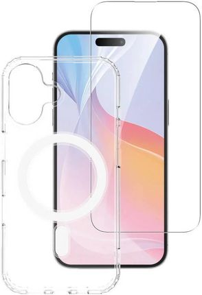 4Smarts 360° Premium Protection Set Futerał Backcase Apple Iphone 16 Plus Przeźroczysty Ładowarka Indukcyjna - zdjęcie 2