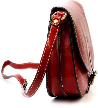 Torebka Damska Skórzana Florence 21 TAMP Czerwona Listonoszka Crossbody - zdjęcie 2