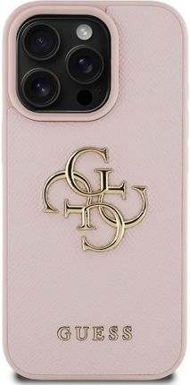 Guess Etui Grained Big 4G Logo Small Classic Do Iphone 16 Pro Różowy - zdjęcie 2