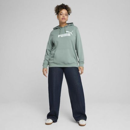 Puma Damska Bluza Z Kapturem Logo No.1 Ess Green Moon - zdjęcie 2