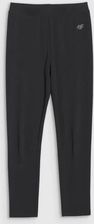 4F legginsy dziecięce bawełniane 4FJWMM00TTIGF220 czarne