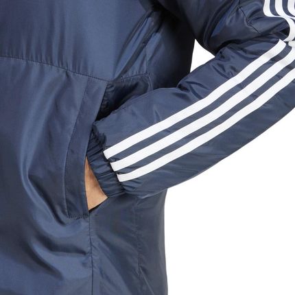 Kurtka męska adidas Essentials 3-Stripes Insulated Hooded granatowa IS1278 - zdjęcie 4