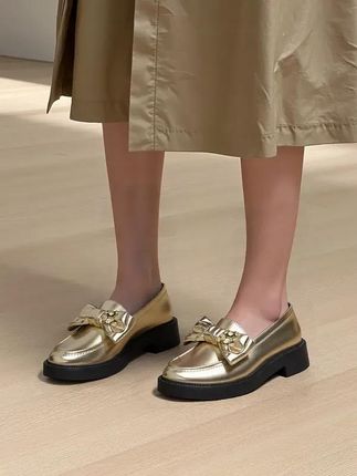 Damskie Mokasyny ELYDA GOLD 36 - zdjęcie 2