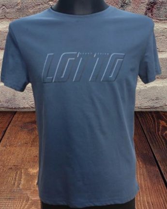 LOTTO koszulka t-shirt męski niebieski bluzka z napisem roz.M - zdjęcie 2