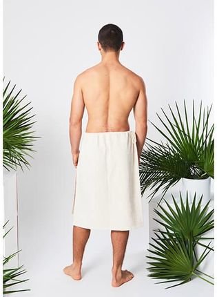 Kilt frotte wiązany OEKO-TEX® Standard YEYE Made in Nature Ecru S - zdjęcie 3
