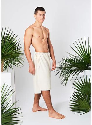 Kilt frotte wiązany OEKO-TEX® Standard YEYE Made in Nature Biały L - zdjęcie 2