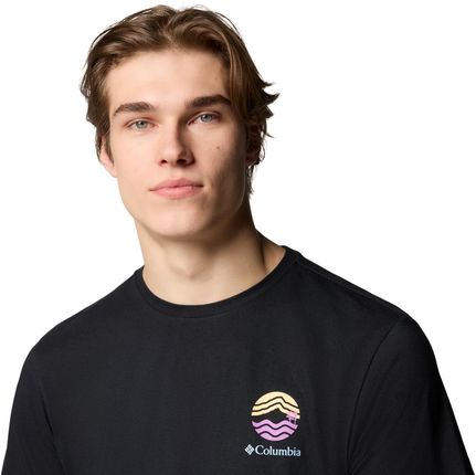 Koszulka męska - t-shirt Columbia Kettle River Outdoor Tee 2120411010 Czarny - zdjęcie 2