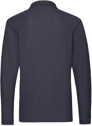 Fruit Of The Loom Męska Koszulka Polo Premium Z Długim Rękawem Niebieskie - zdjęcie 2