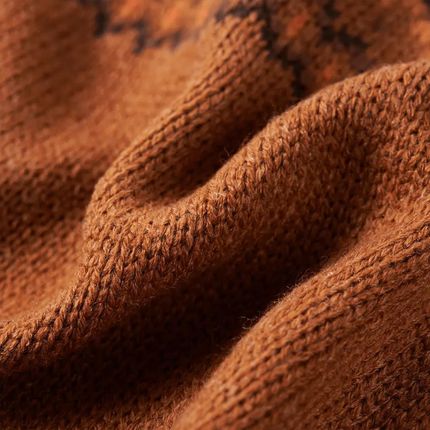Sweter dziecięcy z dzianiny, koniakowy, 92 - zdjęcie 3
