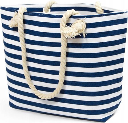 Torba Plażowa Duża Zapinana Na Zamek Torebka Shopper z Podszewką Piknik XXL - zdjęcie 4