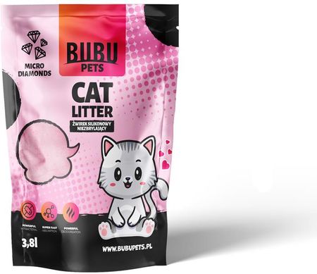 Bubu Pets Żwirek Silikonowy Niezbrylający Micro Różowy 10X3,8L - zdjęcie 2