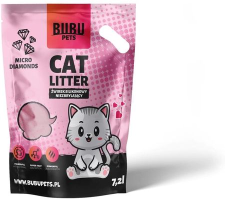 Bubu Pets Żwirek Silikonowy Niezbrylający Micro Różowy 6X7,2L - zdjęcie 2