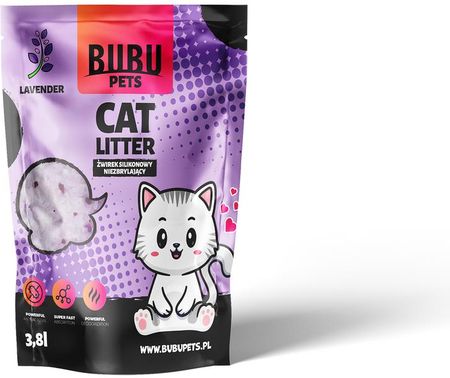 Bubu Pets Żwirek Silikonowy Niezbrylający Micro Lavender Fioletowy 5X3,8L - zdjęcie 2