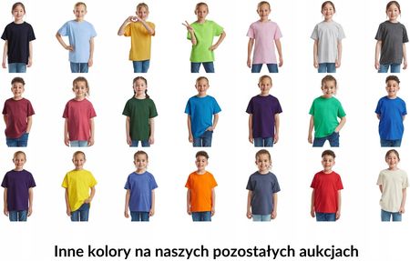 T-Shirt Koszulka Dziecięca Wf Bawełna Fruit of the Loom 610330 Biała 98 cm - zdjęcie 3