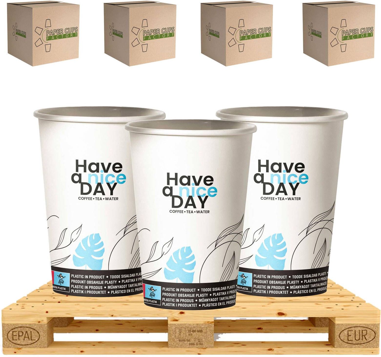 Zdjęcie Paper Cups Factory Have A Nice Day 180Ml Kubek, Kubki Papierowe Jednorazowe - Paleta (46800 Szt.) - Skarżysko-Kamienna