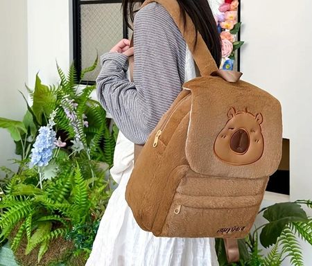 Pluszowy plecak kapibara tornister torba plecaczek 30 cm New Model 2025 - zdjęcie 5