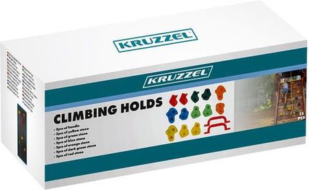 Kamienie Wspinaczkowe Uchwyty do Wspinaczki Duże dla Dzieci Śruby Zestaw UV 15 sztuk Kruzzel 25396 - zdjęcie 3