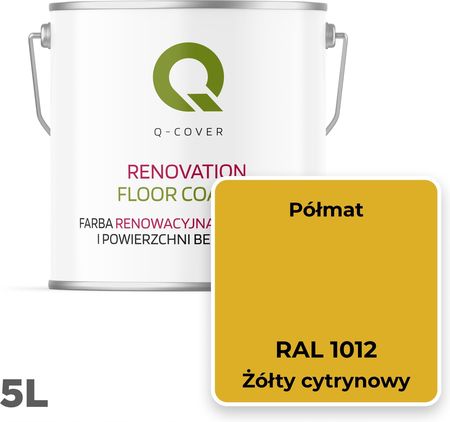 Farba Do Renowacji Posadzek Żółty Cytrynowy Ral 1012 Półmat 5L - zdjęcie 4