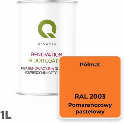 Farba Do Renowacji Posadzek Pomarańcz Pastelowy Ral 2003 Półmat 1L - zdjęcie 4