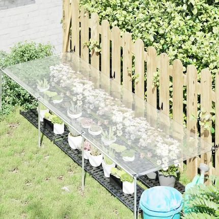 vidaXL Przezroczysta Plandeka Z Oczkami 1X3m Polietylen 4018496 - zdjęcie 3
