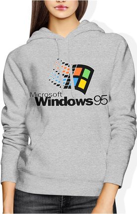 Windows 95 vintage retro Damska bluza z kapturem (XXL, Czarny) - zdjęcie 2