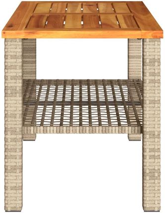 Zakito Home Stolik Ogrodowy Rattanowy 70X38X42Cm Beżowo-Brązowy ZH366272 - zdjęcie 3