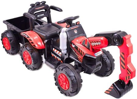 Super-Toys Import Traktor Koparka Na Akumulator+Przyczepa Pilot /Ht9158 - zdjęcie 5