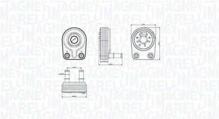 Magneti Marelli Chłodnica Oleju Olej Silnikowy 350300001400 - zdjęcie 2
