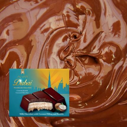 Alyan Czekolada Mleczna Dubajska Z Nadzieniem Kokosowym I Kunafą 100g Hit - zdjęcie 2