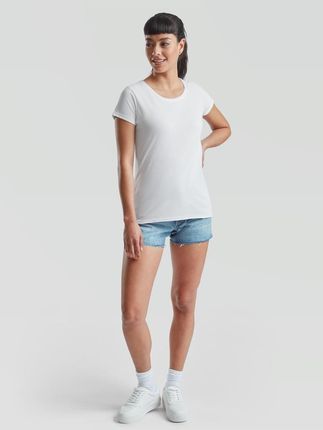 T-shirt Koszulka Damska Bawełna Fruit Loom 613720 Biała L - zdjęcie 2