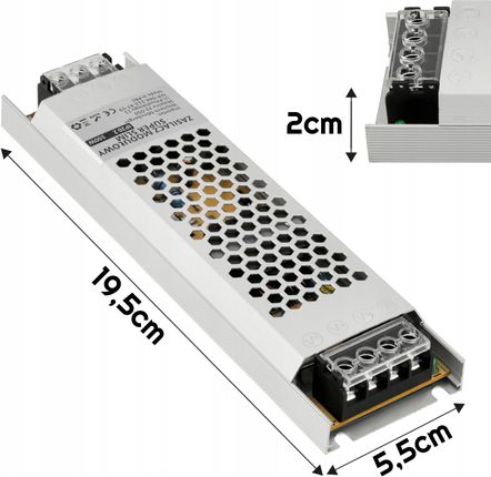 Zasilacz Led 24V 100W Slim 4.2A IP20 Do Taśm Transformaton Modułowy - zdjęcie 6