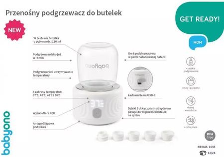 BabyOno Przenośny podgrzewacz do butelek 1645 - zdjęcie 4